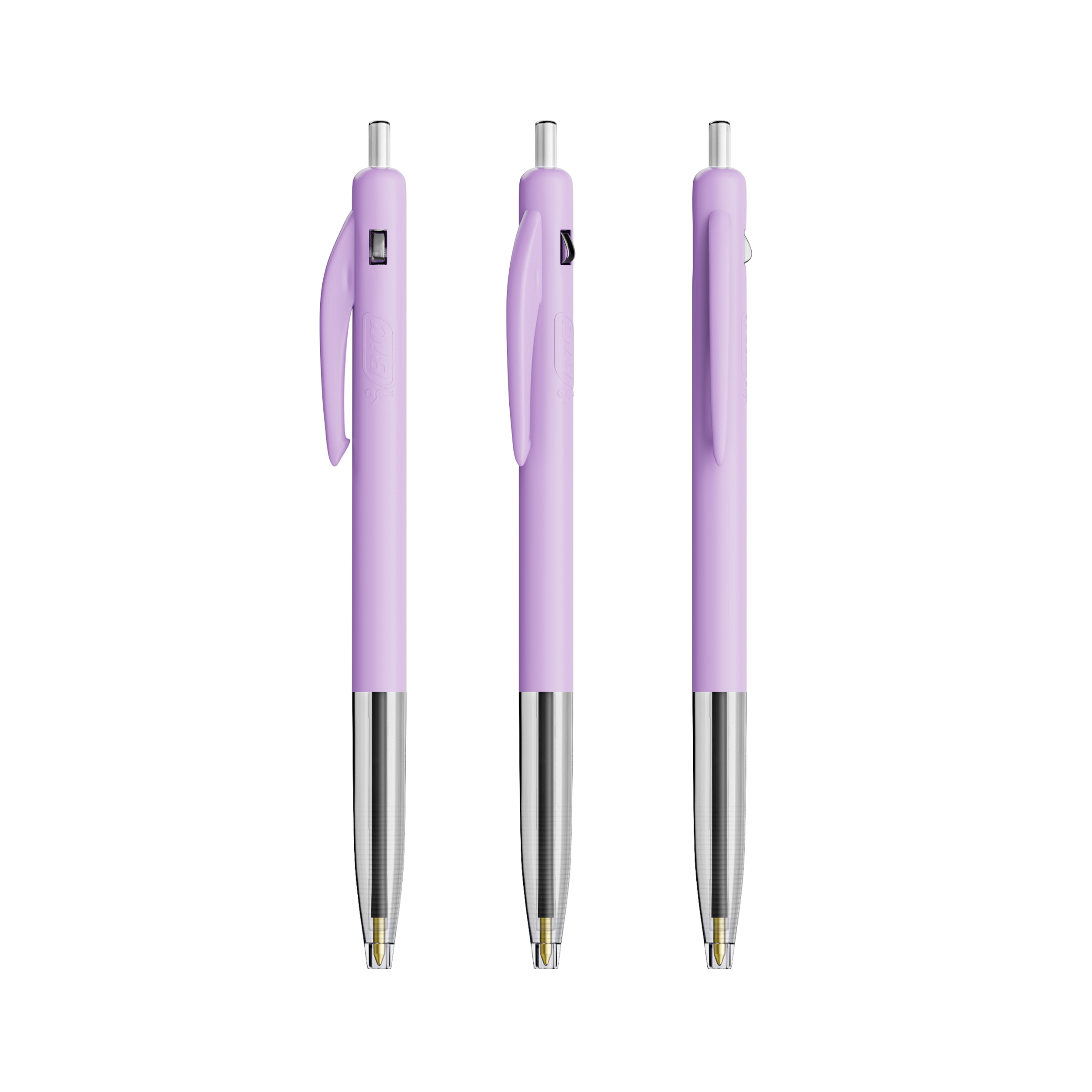 Stylo rétractable publicitaire BIC® M10® Clic Couleur Violet Pastel